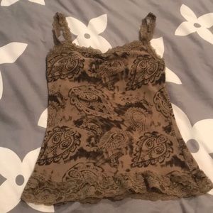 Tan and brown summer tank top